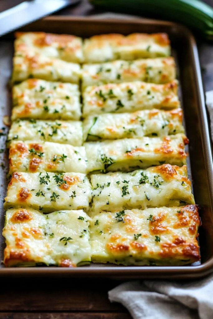 Baking the Cheesy Zucchini Breadsticks