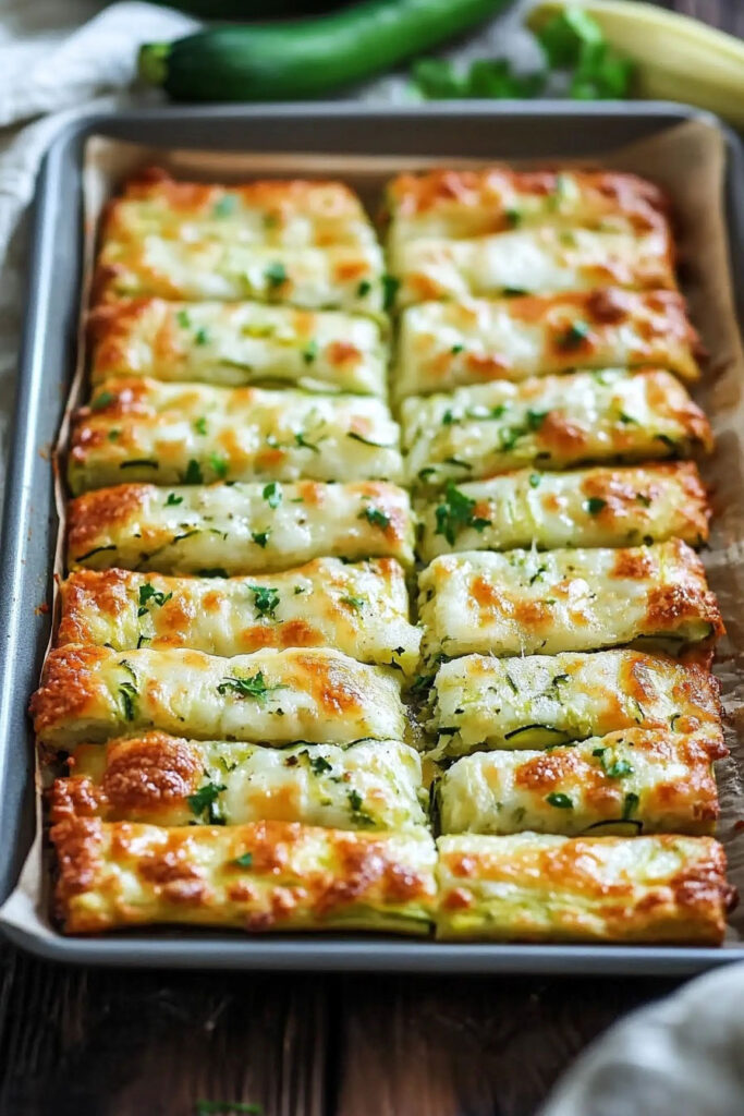 Cheesy Zucchini Breadsticks