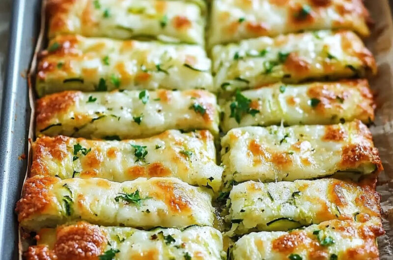 Cheesy Zucchini Breadsticks