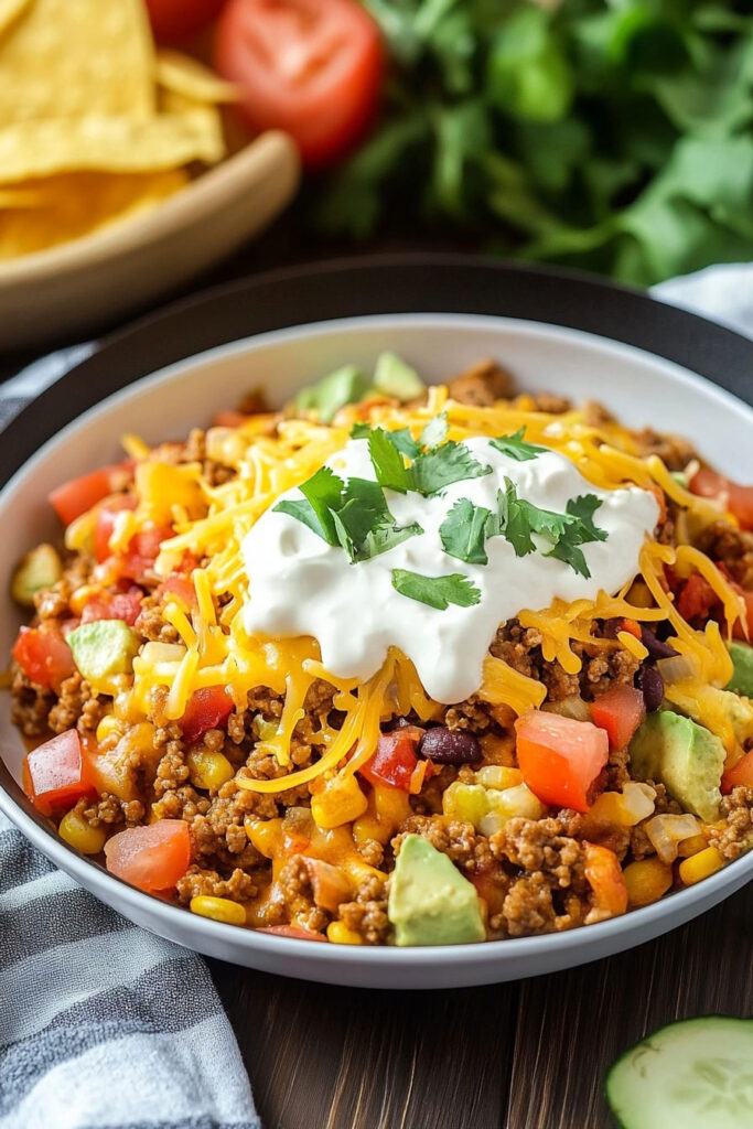 Customization Tips Cheesy Taco Skillet