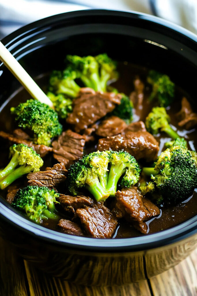 Instructions for Low-Carb Crock Pot Beef and Broccoli