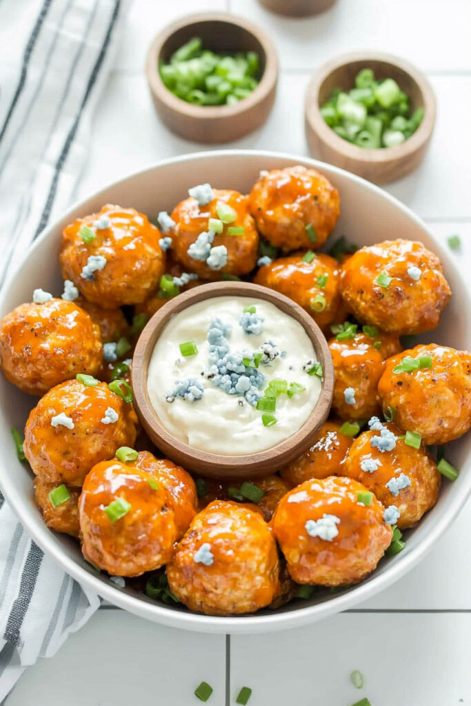 Keto Buffalo Chicken Meatballs