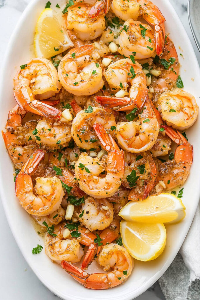 Keto Lemon Garlic Butter Shrimp