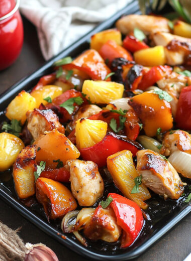 Keto Sweet & Sour Chicken Sheet Pan Meal