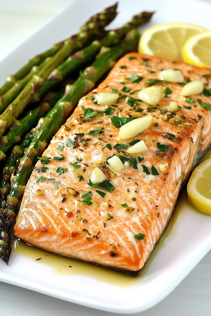 Low Carb Baked Salmon with Asparagus