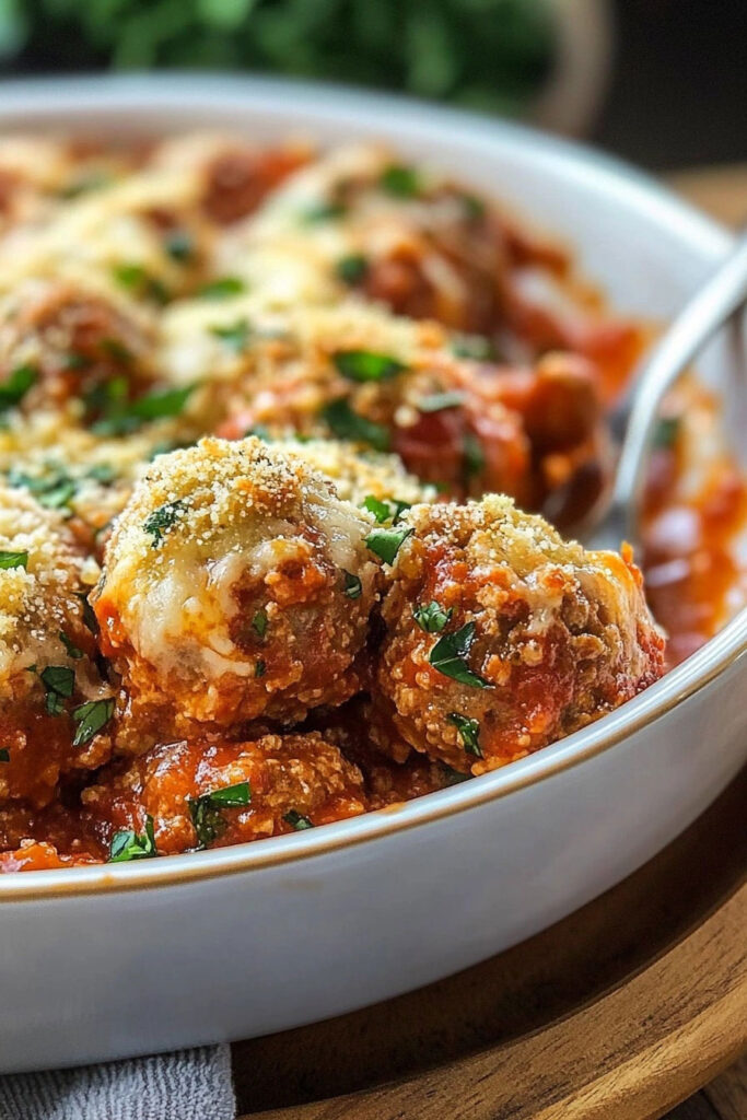 Meatball Parmesan Casserole