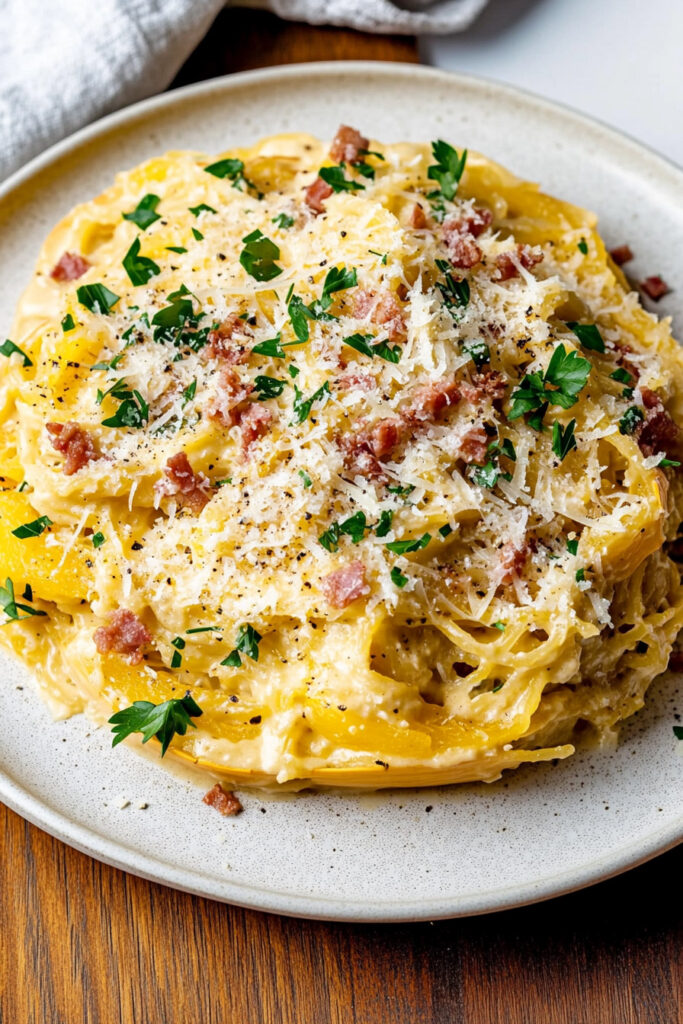 Preparation Steps Spaghetti Squash Carbonara