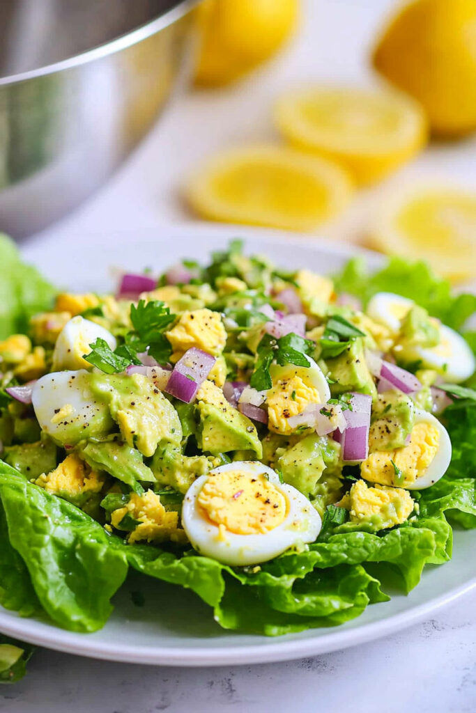 Preparation of Keto Avocado Egg Salad