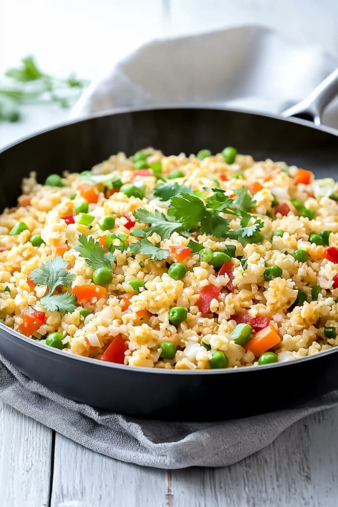 Preparation of Low Carb Cauliflower Fried Rice