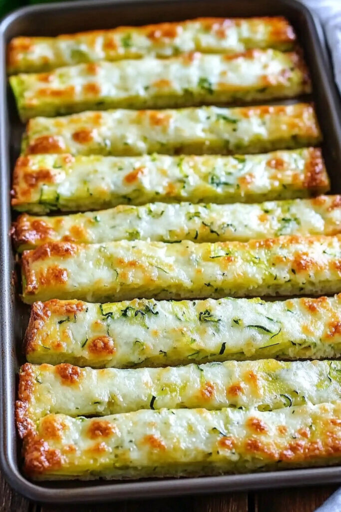 Preparation the Cheesy Zucchini Breadsticks