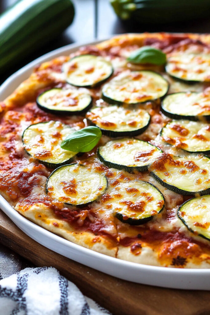 Preparing the Pizza Zucchini