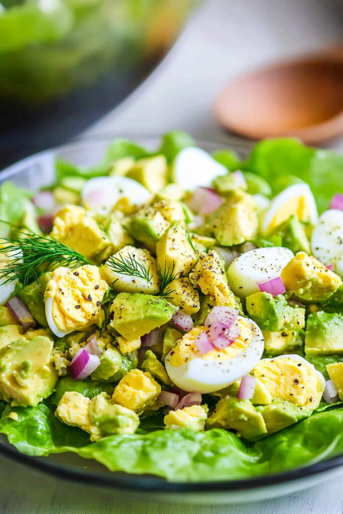 Serve the  Avocado Egg Salad