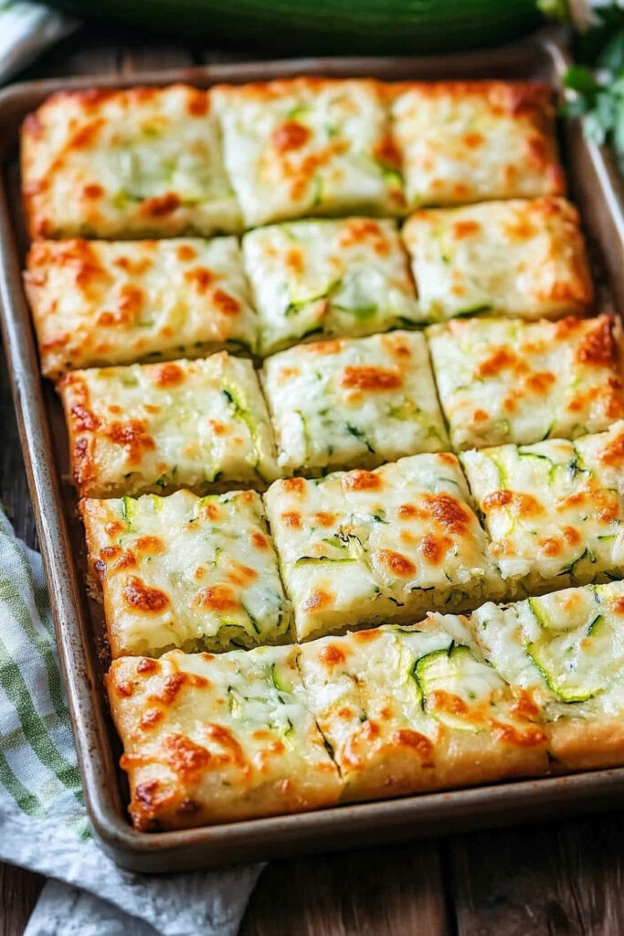 Serving Cheesy Zucchini Breadsticks