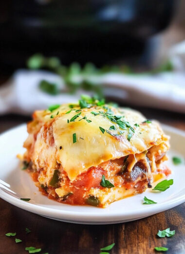 Serving Low Carb Lasagna