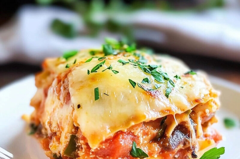 Serving Low Carb Lasagna