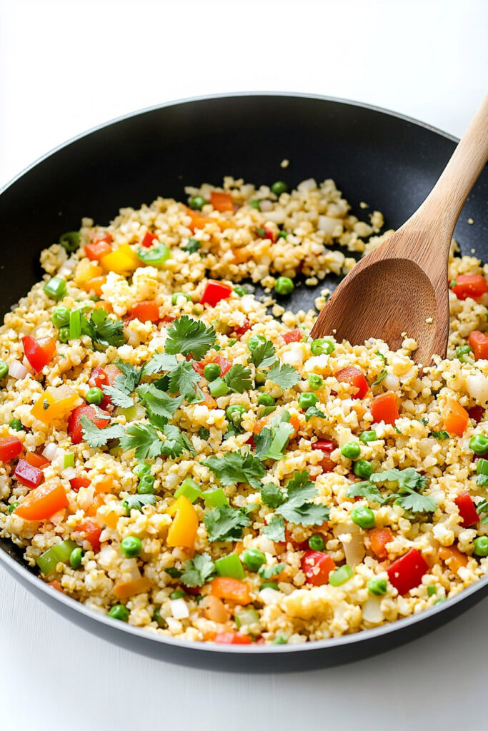 Serving the Cauliflower Fried Rice