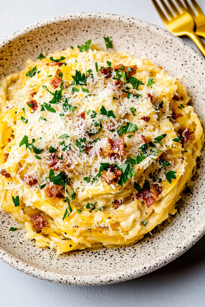 Spaghetti Squash Carbonara