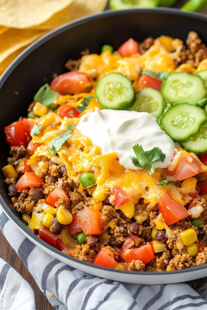 Storage Tips Cheesy Taco Skillet